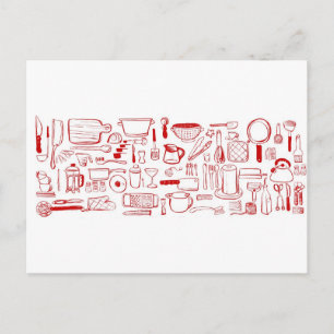 Colorful Kitchen Pattern Briefkaart