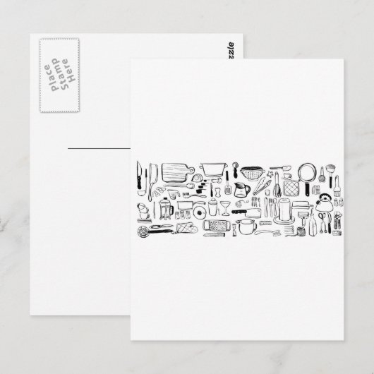 Colorful Kitchen Pattern Briefkaart (Voorkant / Achterkant)