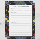 Colorful Kitchen Tegel | Pagina met koekjes en rec (Voorkant / Achterkant)