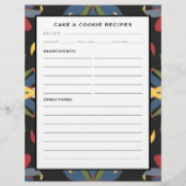 Colorful Kitchen Tegel | Pagina met koekjes en rec (Achterkant)