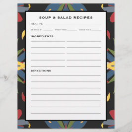 Colorful Kitchen Tegel | Pagina met soep en salade