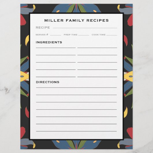 Colorful Kitchen Tegel | Pagina Multomap gezinsher (Achterkant)