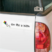Colorful Kite Flying Art Bumpersticker (Op Truck)