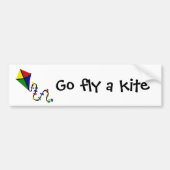 Colorful Kite Flying Art Bumpersticker (Voorkant)
