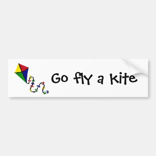Colorful Kite Flying Art Bumpersticker (Voorkant)