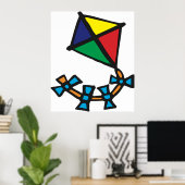 Colorful Kite Poster (Thuiskantoor)