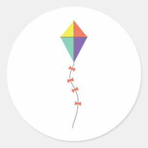 Colorful Kite Ronde Sticker