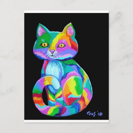 Colorful Kitten Briefkaart (Voorkant)