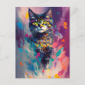 Colorful Kitty Cat Briefkaart (Voorkant)
