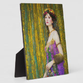 Colorful Klimt Style Collage Portret van vrouw Fotoplaat (Zijkant)