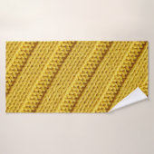 Colorful knitted textile texture. Yellow. Badhanddoek (Badhanddoek)