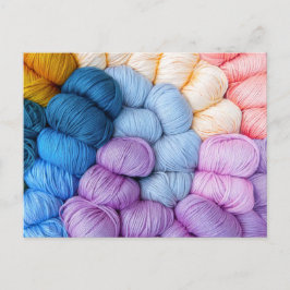 Colorful Knitting Yarn Balls Briefkaart