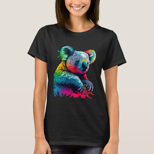 Colorful Koala Bear Cute T-shirt (Voorkant)