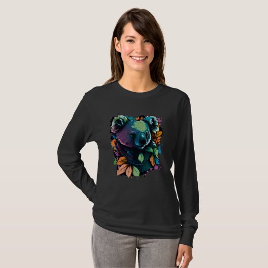 Colorful Koala Cute Bear T-shirt (Voorkant volledig)