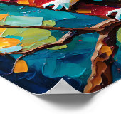 Colorful Koala on Tree – Modern Impasto Poster (Hoek)