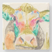 Colorful Koe Design Stenen Onderzetter (Voorkant)