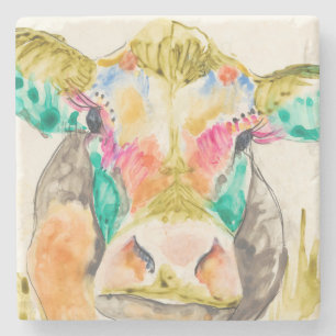 Colorful Koe Design Stenen Onderzetter