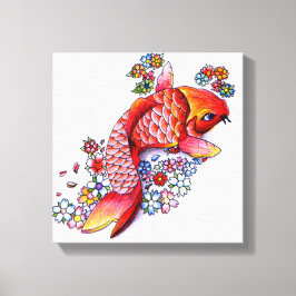 Colorful Koi Canvas Afdruk