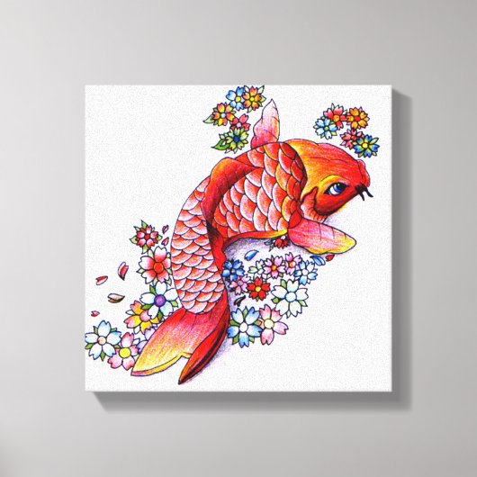 Colorful Koi Canvas Afdruk (Voorkant)