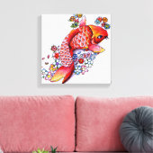 Colorful Koi Canvas Afdruk (Insitu (Woonkamer))