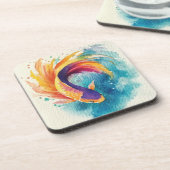 Colorful Koi Fish Bier Onderzetter (Linkerzijde)