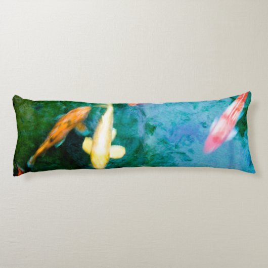 Colorful Koi Fish Lichaamskussen (Achterkant)