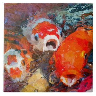 Colorful Koi Fish Tegeltje