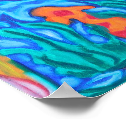 Colorful Koi Pond Poster (Hoek)