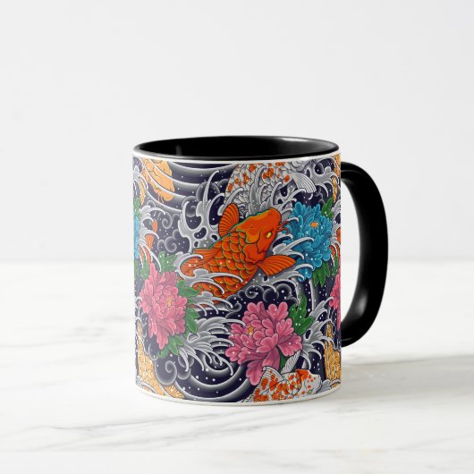 Colorful Koi Tattoo Mok (Voorkant rechts)