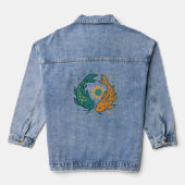Colorful Koi Unisex Denim Jacket (Achterkant)