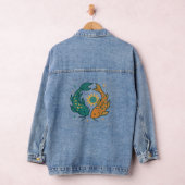Colorful Koi Unisex Denim Jacket (Hangar)