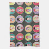 Colorful Kokeshi Dolls Theedoek (Verticaal)