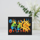 Colorful Kokopelli Briefkaart (Staand voorkant)