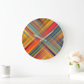 Colorful Kriss Kross Pattern Grote Klok (Huis)