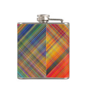 Colorful Kriss Kross Pattern Plaid Heupfles (Achterkant)