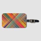 Colorful Kriss Kross Pattern Pset Bagagelabel (Voorkant (horizontaal))