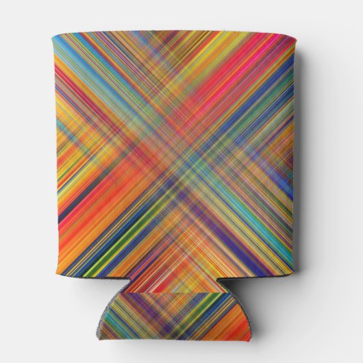 Colorful Kriss Kross Pattern Pset Blikjeskoeler (Achterkant)