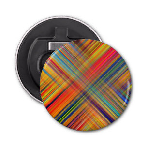 Colorful Kriss Kross Pattern Pset Button Flesopener