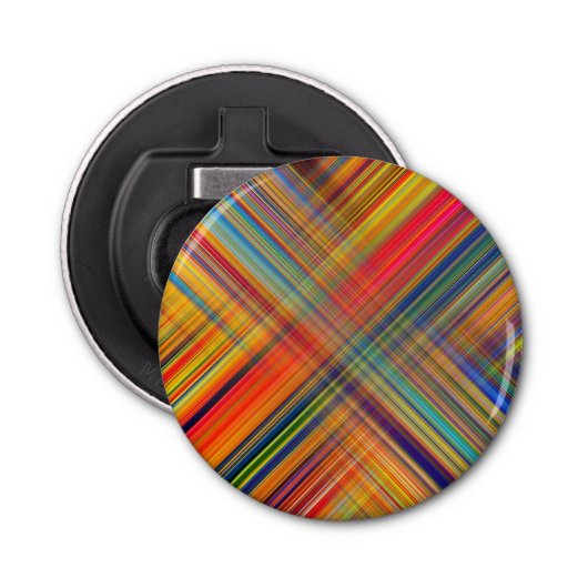 Colorful Kriss Kross Pattern Pset Button Flesopener (Voorkant)