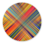 Colorful Kriss Kross Pset Pattern Keramische Knop (Voorkant)