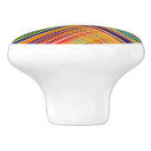 Colorful Kriss Kross Pset Pattern Keramische Knop (Zijkant)