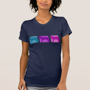 Colorful Kuvasz Silhouettes T-shirt