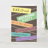 Colorful Label, Housewarming Party Invite (Voorkant)