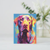 Colorful Labrador Briefkaart (Staand voorkant)