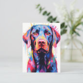 Colorful Labrador Briefkaart (Staand voorkant)