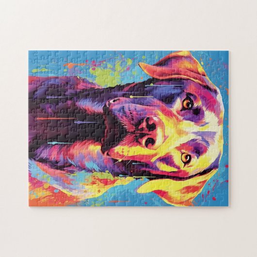Colorful Labrador Legpuzzel (Horizontaal)