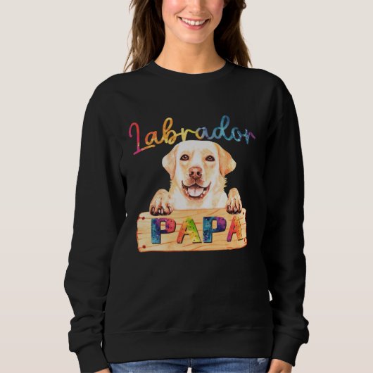 Colorful Labrador Papa  Dog Dad Trui (Voorkant)