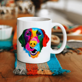 Colorful Labrador Retriever Dog Coffee Mok