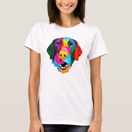 Colorful Labrador Retriever Dog T-shirt (Voorkant)