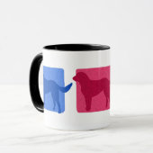 Colorful Labrador Retriever Silhouettes Mok (Voorkant links)